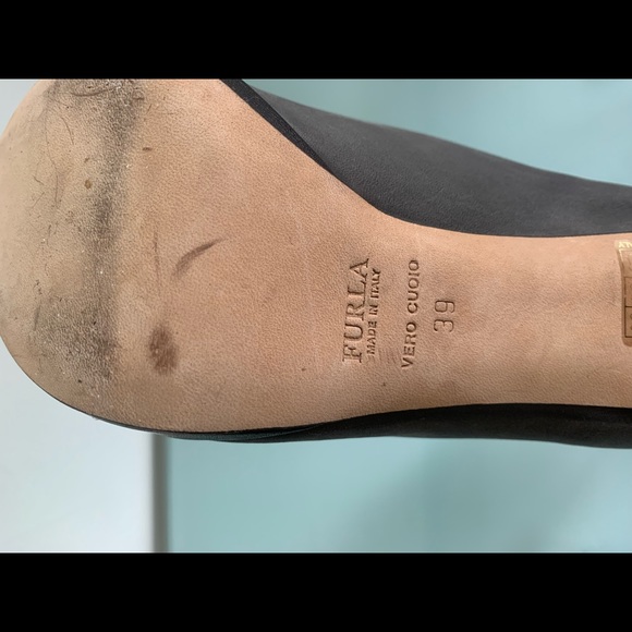 NWT Furla Warm Grey Leather Open Toe Boots EU size 39/US 8.5 - Picture 5 of 6